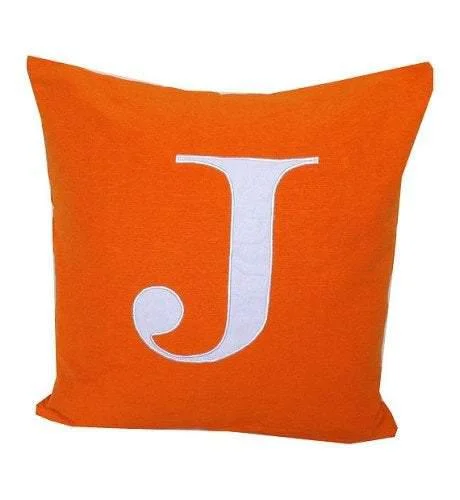 Kids Pillows with Fun DesignsMonogram Pillow Shams, Euro Sham, 24 x24 Monogram Covers