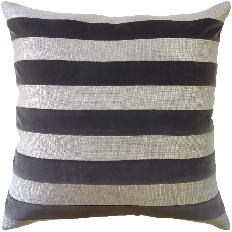 Velvet Pillows for a Touch of EleganceParker Stripe Taupe Pillow