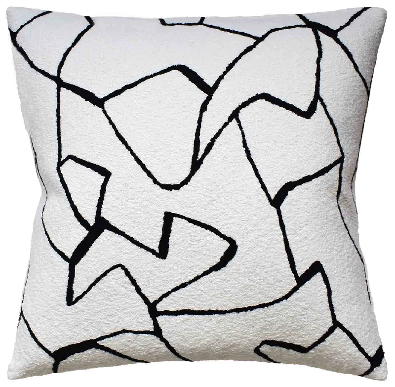 Square Pillows for Modern Home DecorBark Cloth Noir Decorative Pillow Ryan Studio