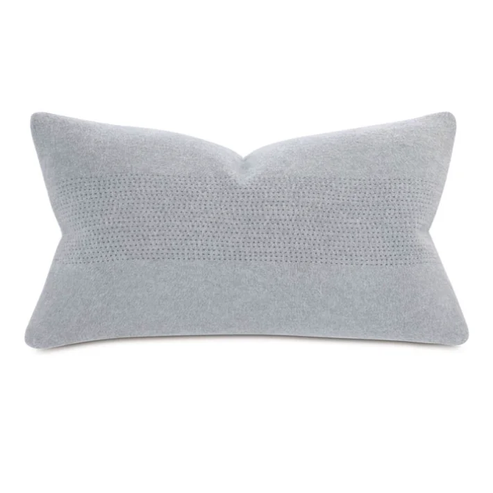 Hypoallergenic Pillows for Allergy SufferersBrera Horizontal Tailor Tack Gray Lumbar Pillow