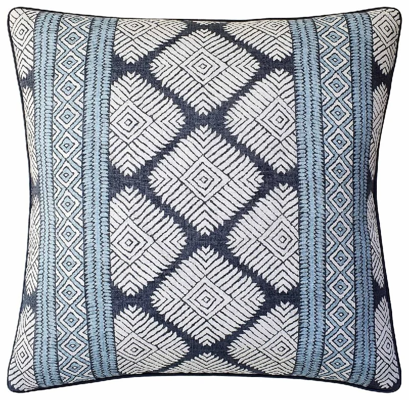 Adjustable Pillows for Customized ComfortAustin Black and Mineral Blue Decorative Pillow by Ryan Studio