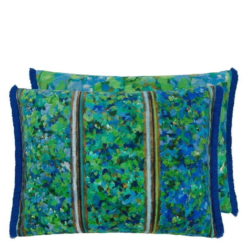 Memory Foam Pillows for Neck SupportSanzai Cobalt Velvet Throw Pillow by Designers Guild