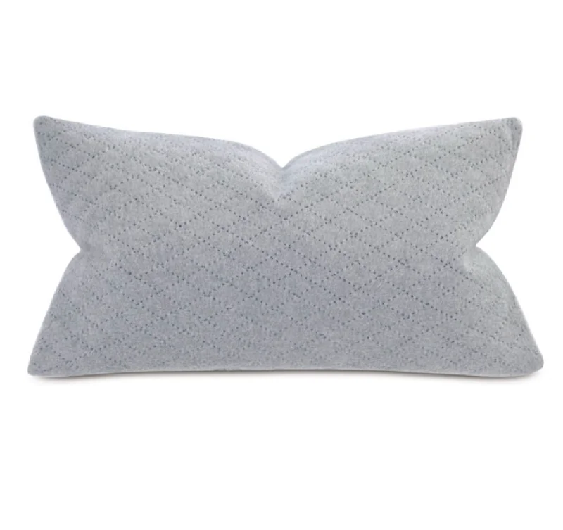 Hypoallergenic Pillows for Allergy SufferersBrera Diagonal Tailor Tack Gray Lumbar Pillow