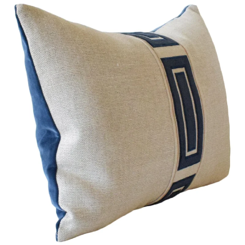 Back Support Pillows for Office ChairsGiorgio Linen Ingot Tape Indigo Decorative Pillow Ryan Studio