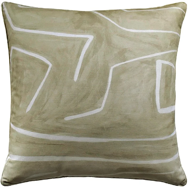 Soft and Fluffy Pillows for Bedroom ComfortGraffito Beige and Ivory Pillow