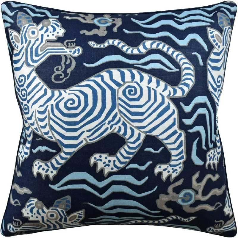 Square Pillows for Modern Home DecorTibet Blues Decorative Pillow