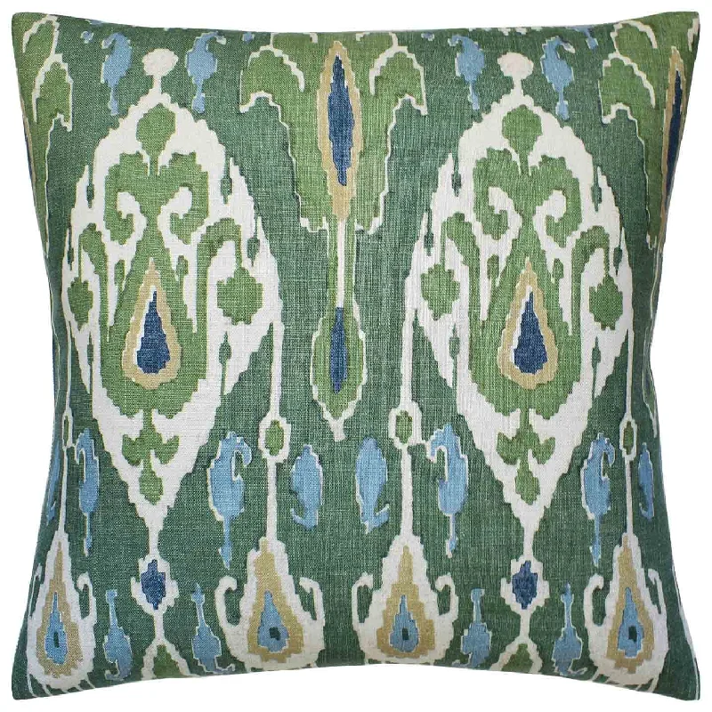 Adjustable Pillows for Customized ComfortIkat Bokhara Emerald Decorative Pillow Ryan Studio