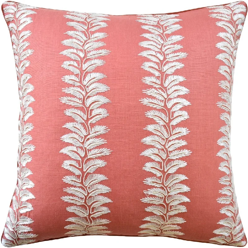 Soft and Fluffy Pillows for Bedroom ComfortBradbourne Coral Decorative Pillow by Ryan Studio