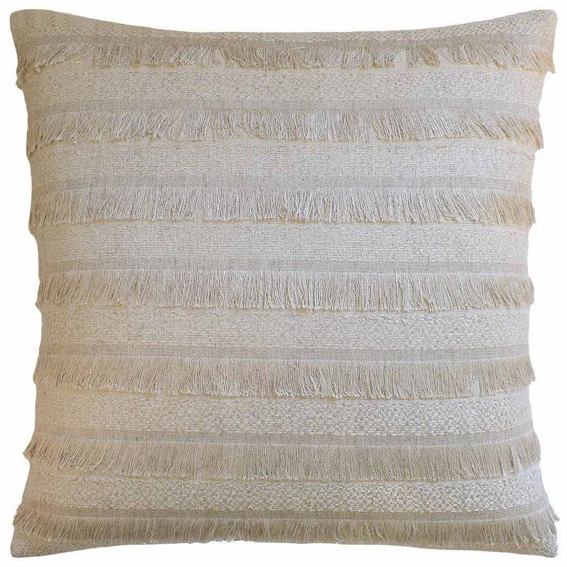 Silk Pillows for Smooth Skin and HairAcadia Greige Throw Pillow by Ryan Studio