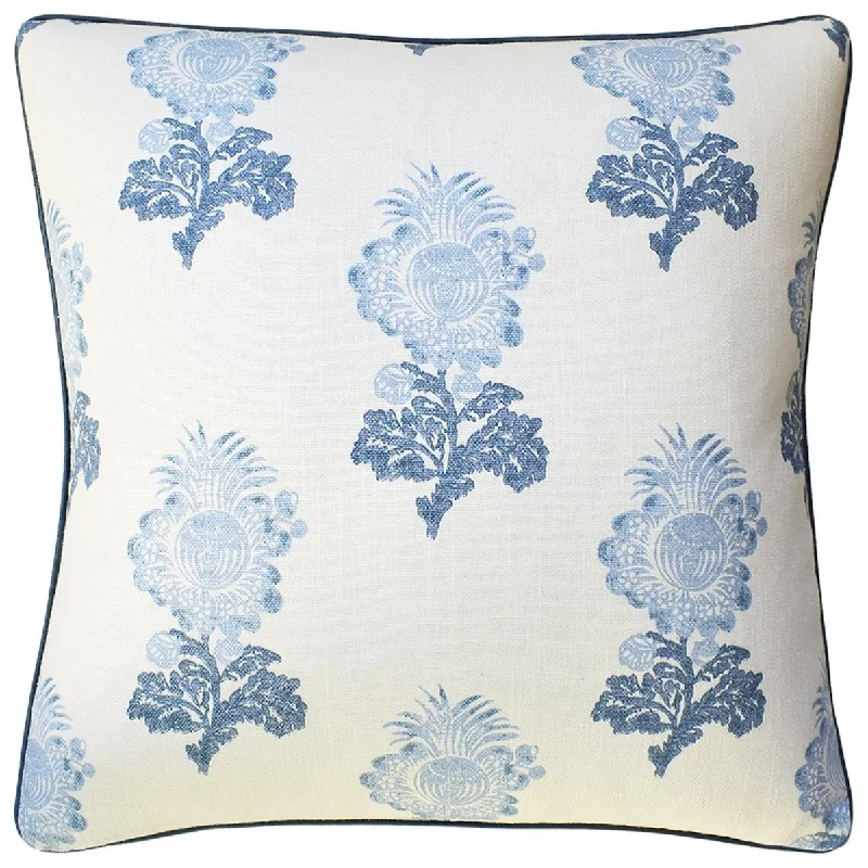 Down Alternative Pillows for Ethical ChoicesAldith Blue Throw Pillow by Ryan Studio