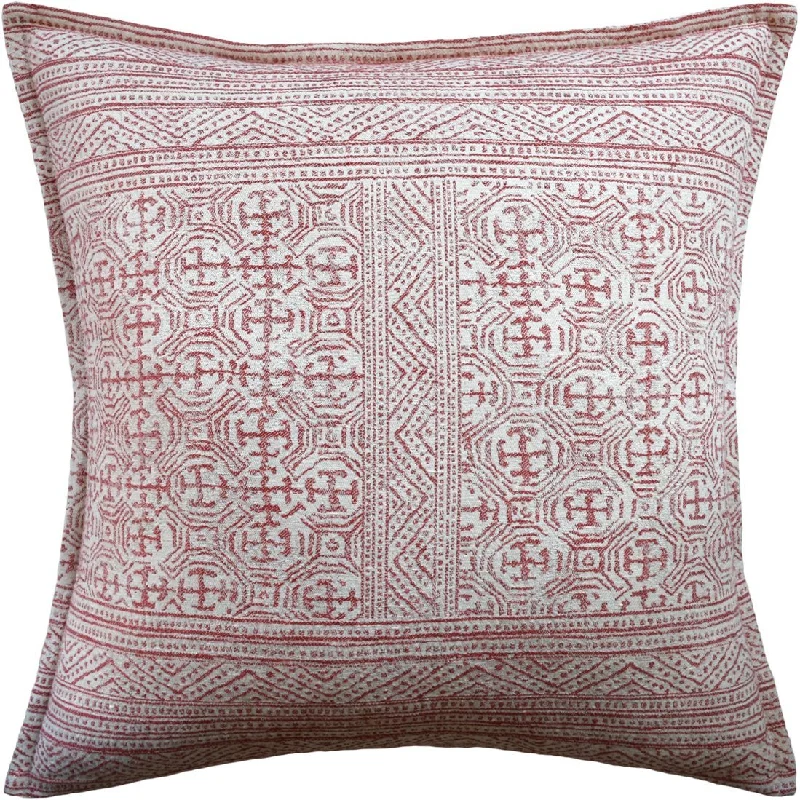 Cotton Pillows for Natural ComfortMontecito Red Pillow by Ryan Studio