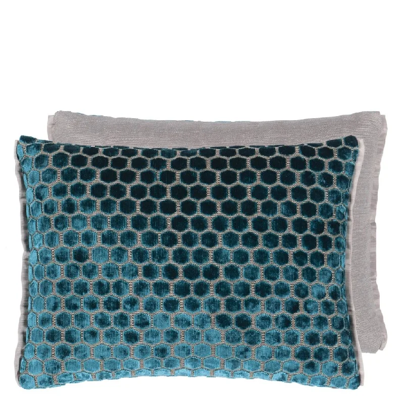 Down Alternative Pillows for Ethical ChoicesDesigners Guild Jabot Kingfisher Decorative Pillow