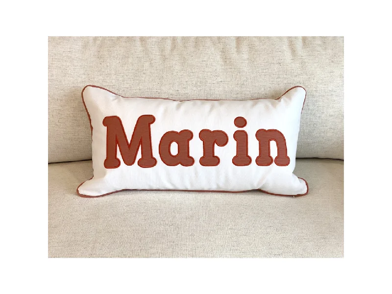 Bolster Pillows for Sofa DecorationAPPLIQUE NAME PILLOW