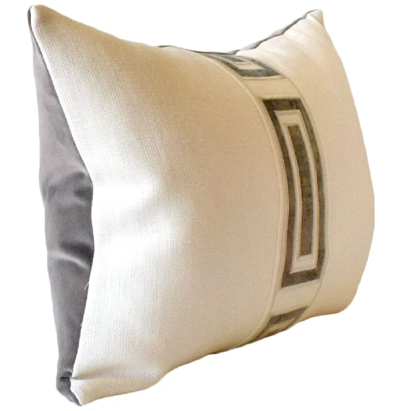 Feather Pillows for a Luxurious SleepGiorgio Linen Ingot Tape Platinum Decorative Pillow Ryan Studio