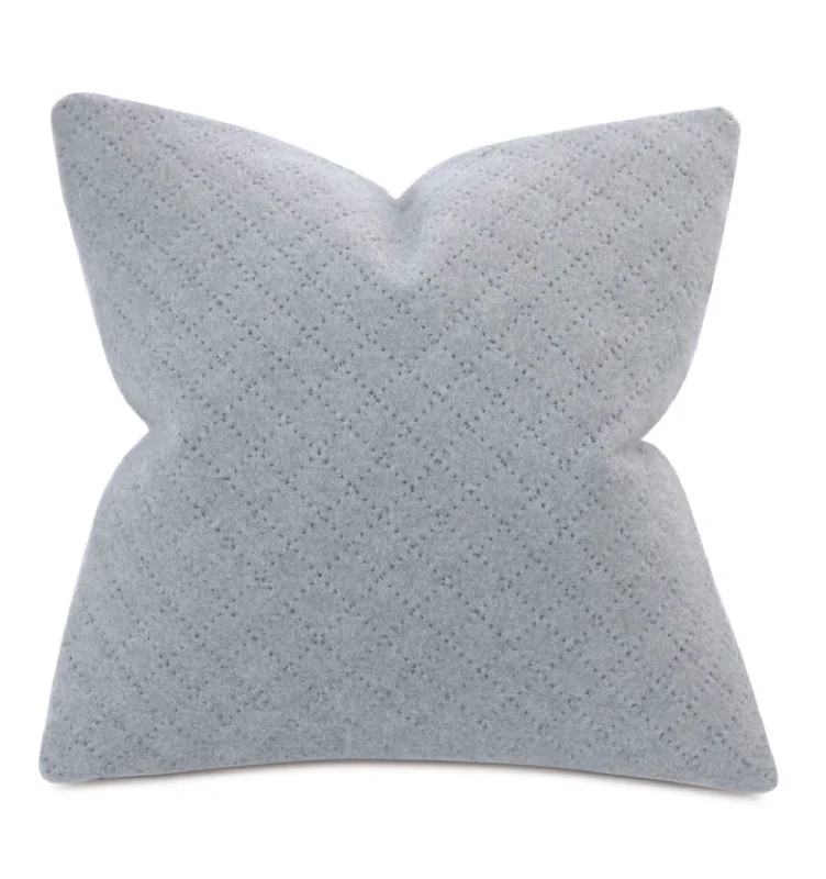 Cotton Pillows for Natural ComfortBrera Diagonal Tailor Tack Gray Decorative Pillow