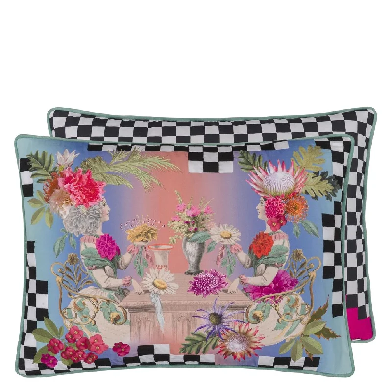 Firm Pillows for Side SleepersChristian Lacroix Fleurs Jumelles Mosaique Throw Pillow