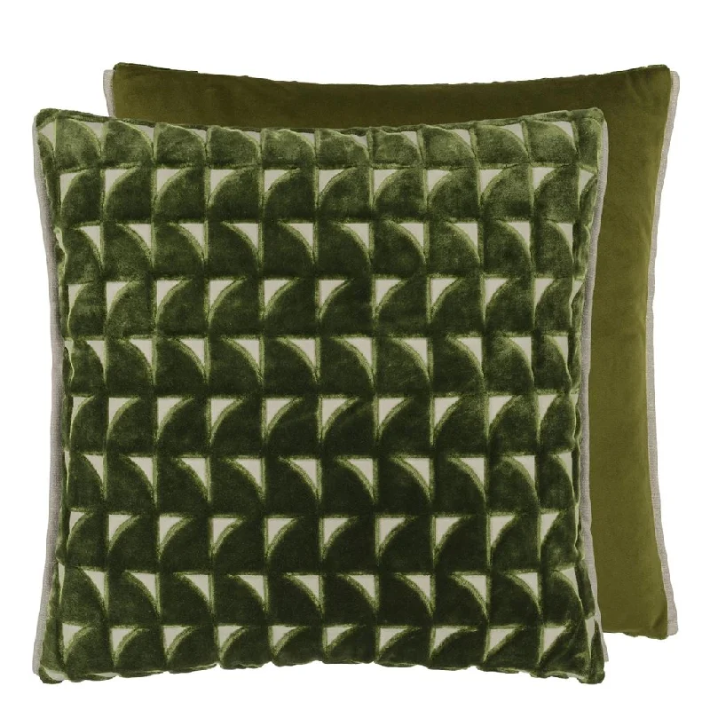 Velvet Pillows for a Touch of EleganceMarquise Fern Velvet Throw Pillow by Designers Guild