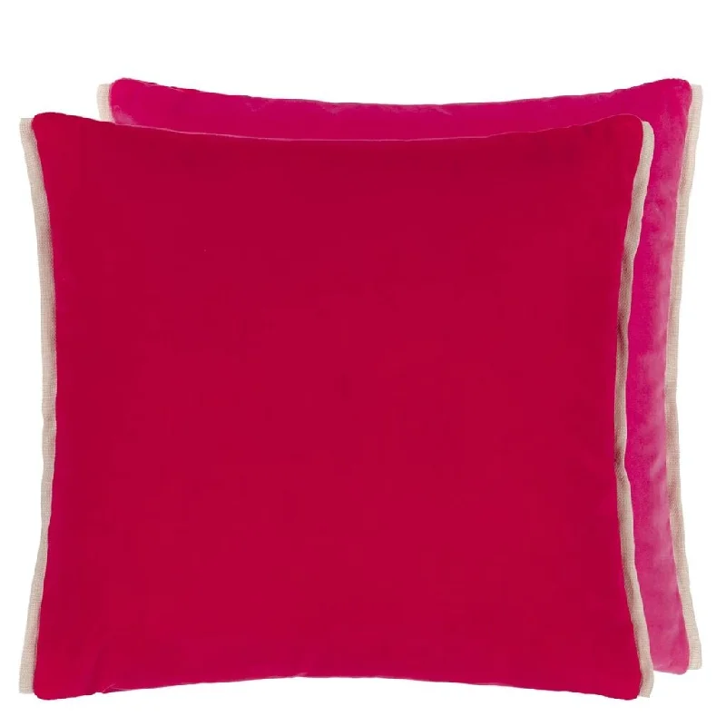 Back Support Pillows for Office ChairsDesigners Guild Varese Scarlet & Bright Fuchsia Decorative Pillow