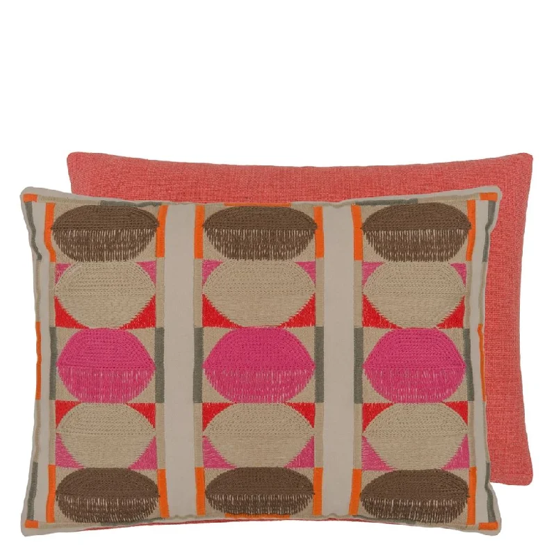 Velvet Pillows for a Touch of EleganceKushime Fuchsia Cotton Throw Pillow by Designers Guild