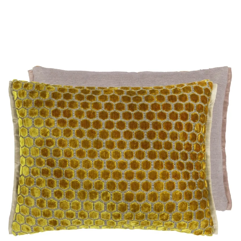 Round Pillows for Boho-Style InteriorsDesigners Guild Jabot Mustard Decorative Pillow