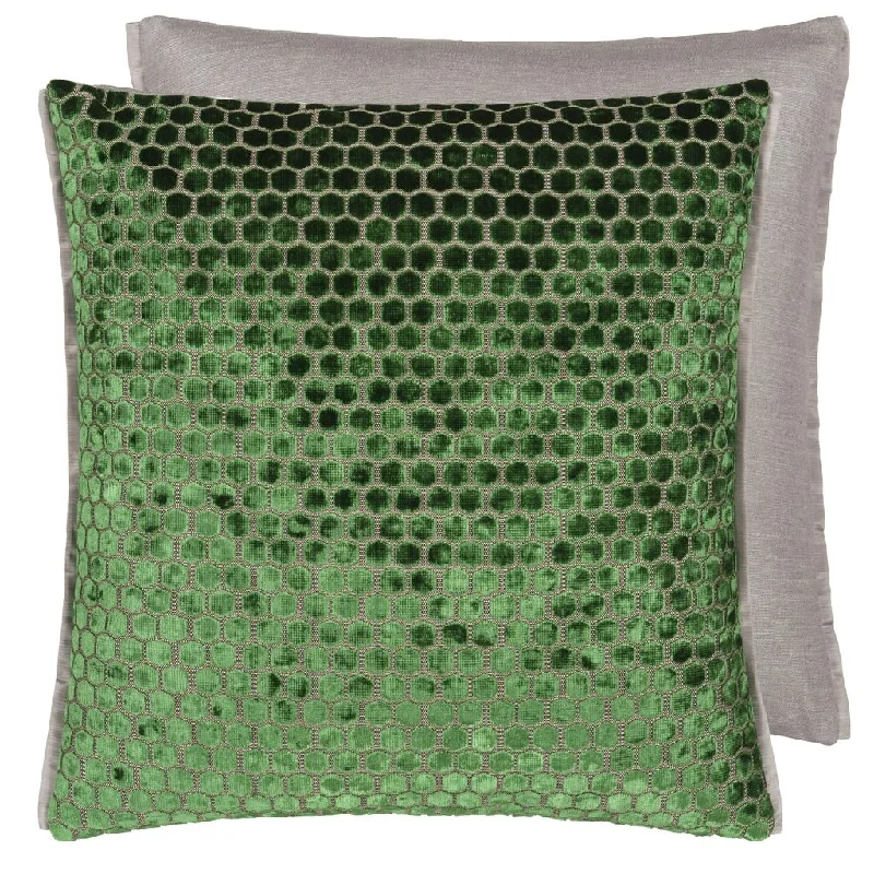 Back Support Pillows for Office ChairsDesigners Guild Jabot Emerald Velvet Decorative Pillow