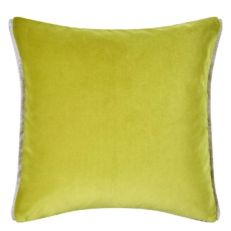 Down Alternative Pillows for Ethical ChoicesDesigners Guild Varese Lime and Fir Velvet Decorative Pillow