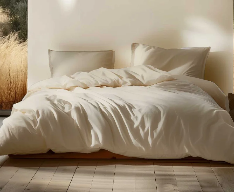 Silk - filled comforters for a luxurious and smooth touchSleep & Beyond 100% Organic Cotton Percale Sheet Set