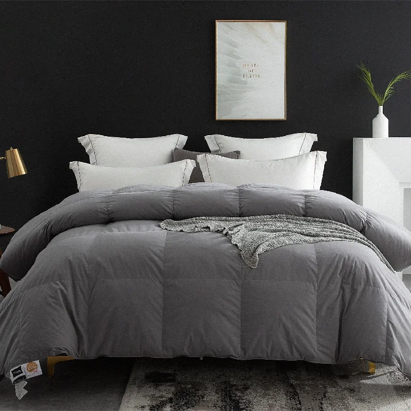 Microfiber - filled comforters that are lightweight and easy to care forGlobon Fusion All Season Down Comforter Grey