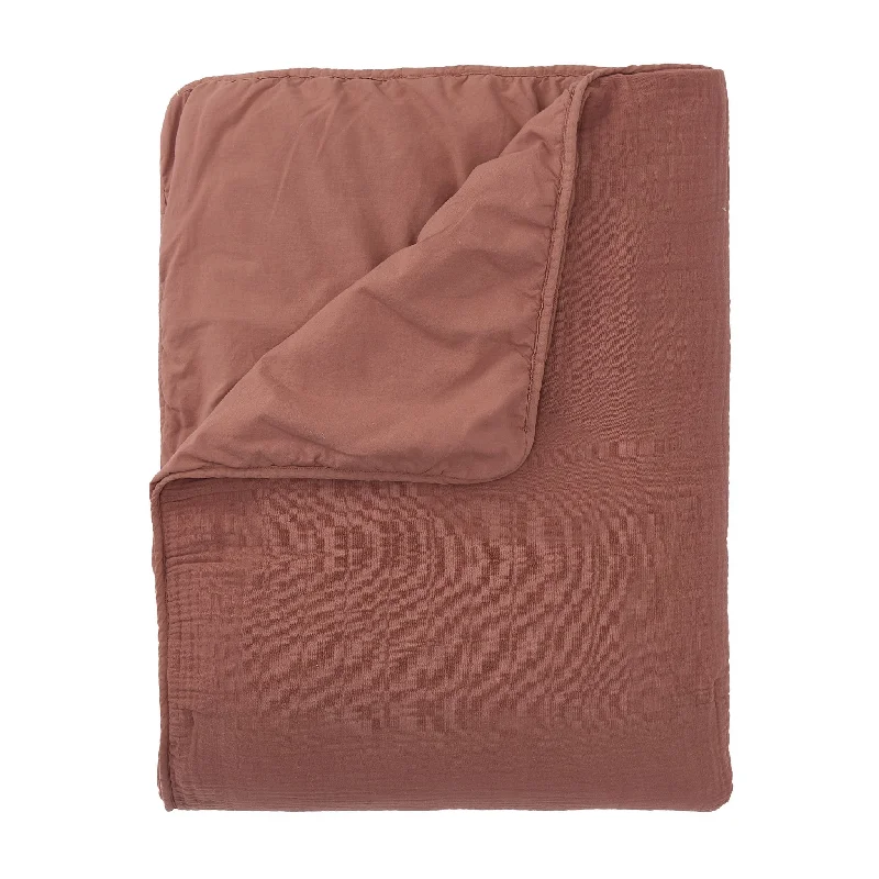 cotton bedspreads for breathability and softnessAzore Bedspread [Canyon Clay]