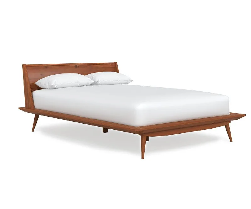 Latex mattresses with natural bounce and breathabilityBolig Bed - Light Walnut Stain