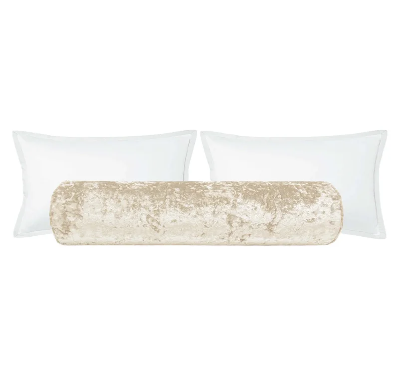 Firm Bolsters for Lumbar Support While ReadingTHE BOLSTER :: LAVISH VELVET // ALABASTER