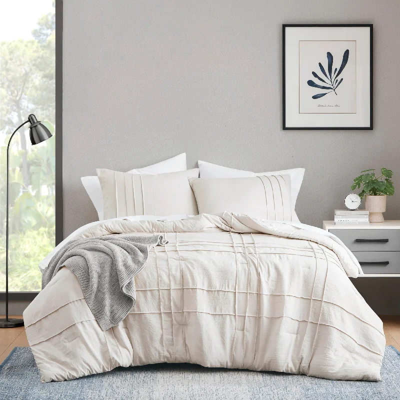 Wool - filled comforters with natural moisture - wicking and temperature - regulating featuresChelsea Square Evans Pinch Pleated Soft Washed Boho Comforter Set