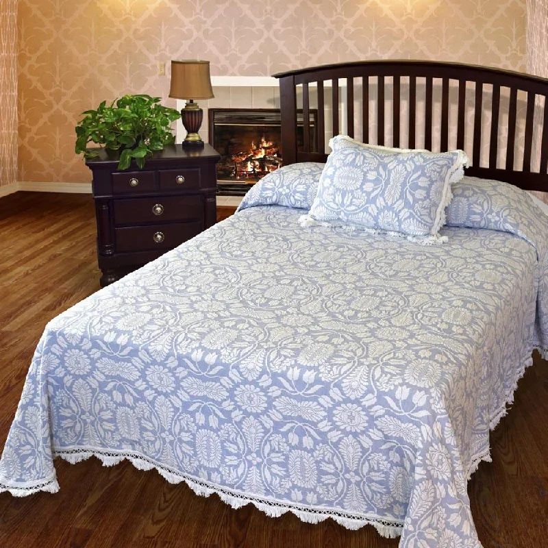 silk bedspreads with a luxurious and smooth textureColonial Rose Cotton Matelasse Bedspread