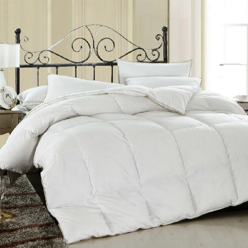 Down - filled comforters for supreme warmth and lightnessLuxurious 600 Fill Power White Goose Down Comforter - 100% Egyptian Cotton Cover