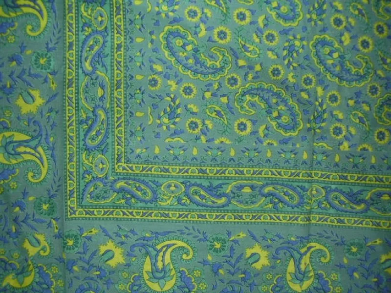 baroque style bedspreads with rich fabrics and elaborate designs for a luxurious lookJaipur Paisley Tapestry Cotton Spread 106" x 70" Twin Green