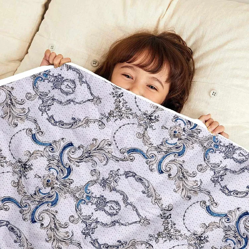 Down - filled comforters for supreme warmth and lightnessKalamkari Retro Single Bed AC Quilt Comforter for Kids