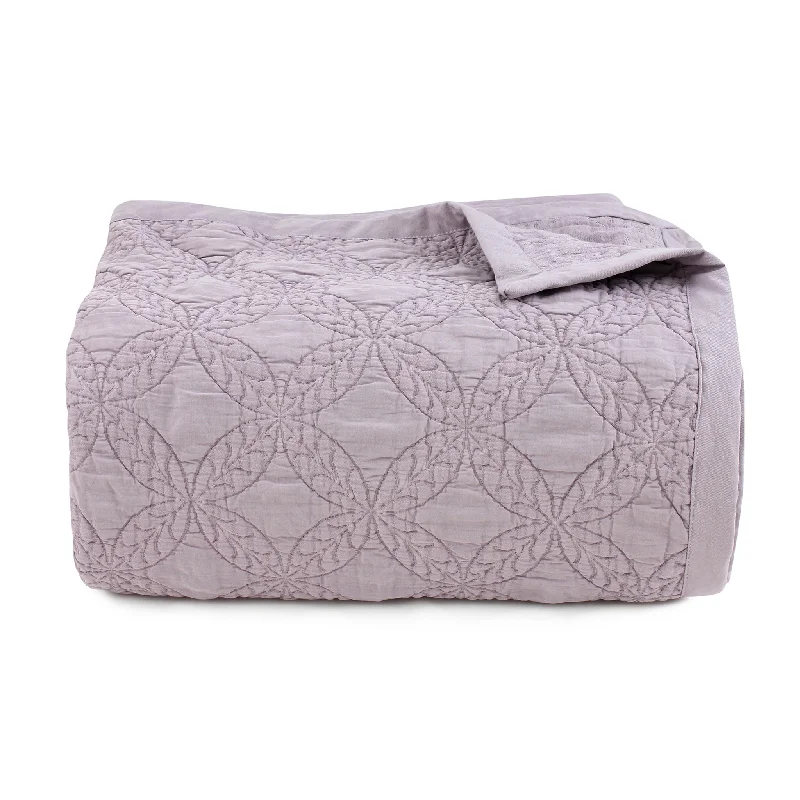 industrial style bedspreads with a rugged look for urban loftsLilac Circles Jacquard Bedspread