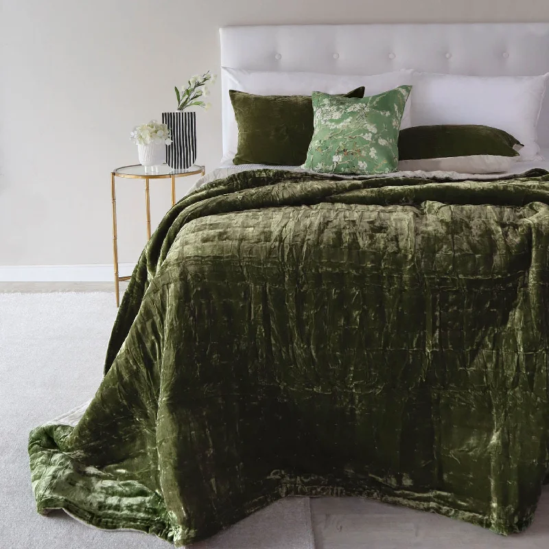 industrial style bedspreads with a rugged look for urban loftsLinensmith Maison Moss