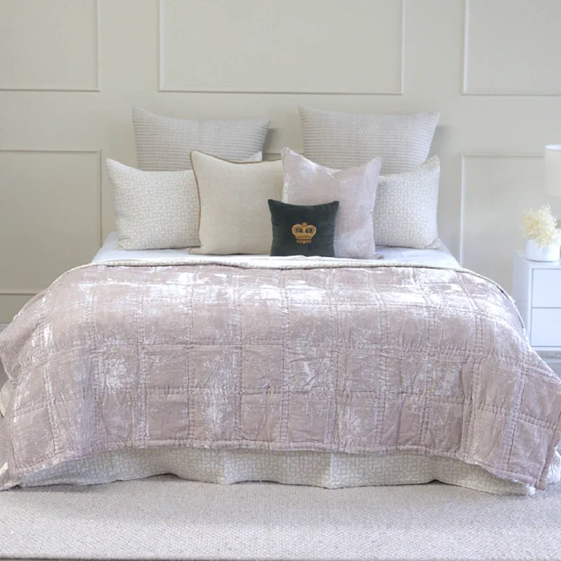 gothic style bedspreads with dark colors and ornate details for a mysterious bedroomLinensmith Maison Throw Nude