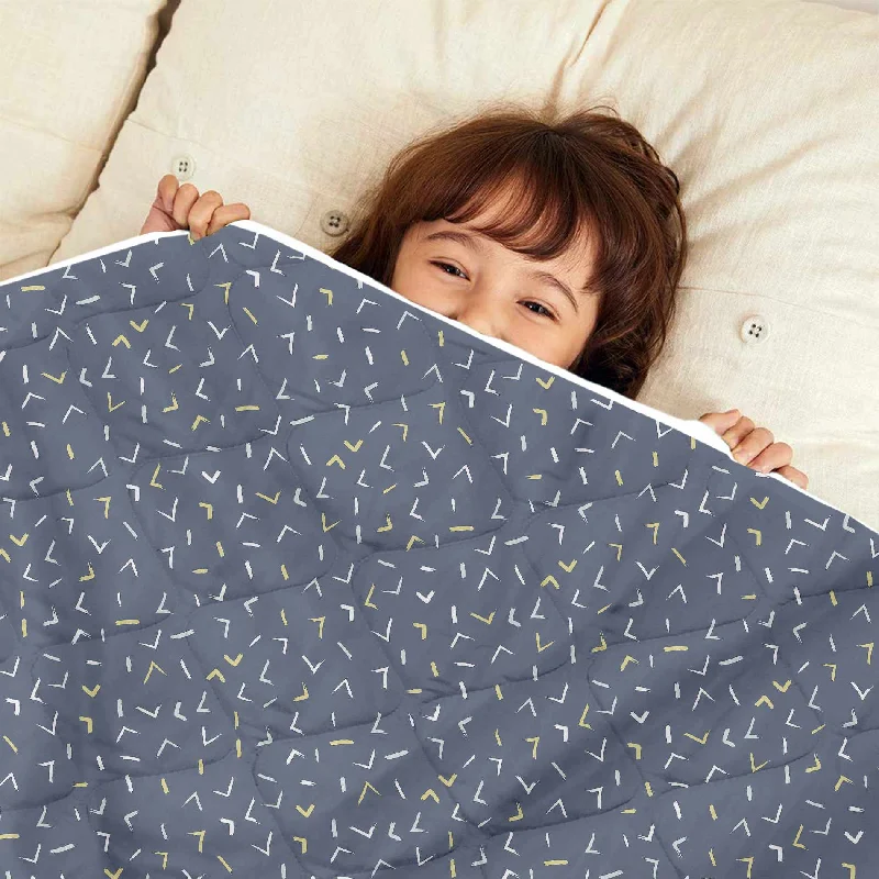 Down - filled comforters for supreme warmth and lightnessBlue And Gold Arrows AC Quilt Comforter for Kids