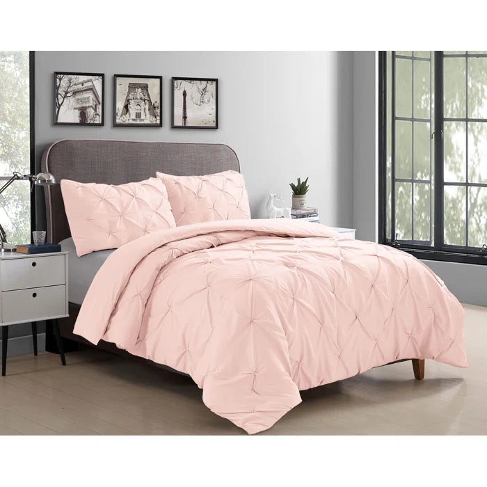 Synthetic - filled comforters like polyester for affordability and hypoallergenic propertiesPintuck Comforter - Blush