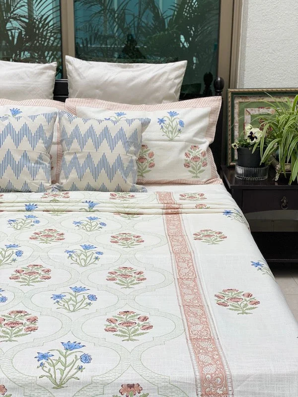 silk bedspreads with a luxurious and smooth texturePrincessy Vibes Cotton Linen Bedspread With Pillowcases