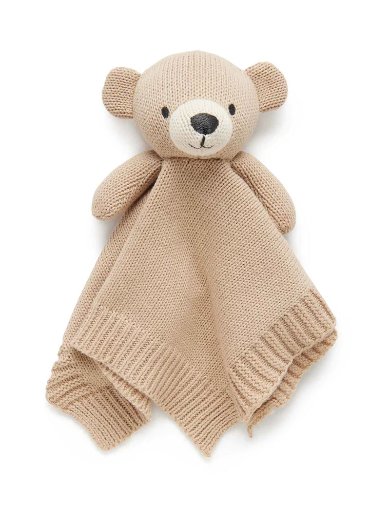 Full - size comforters suitable for full - sized beds in guest rooms or small bedroomsPurebaby Knitted Bear Comforter