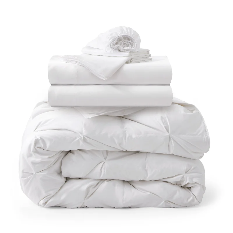 Silk - filled comforters for a luxurious and smooth touchPuredown Luxury Comforter Set Bundle