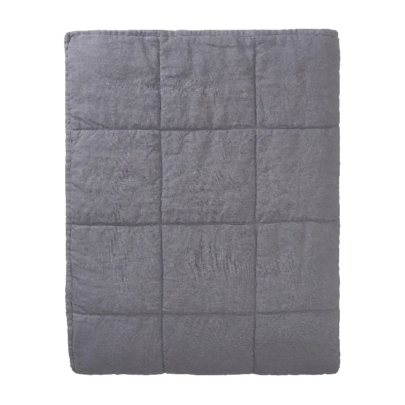 asian - inspired bedspreads with traditional motifs such as cherry blossoms or dragons for a zen atmosphereKarlay Quilt [Charcoal]