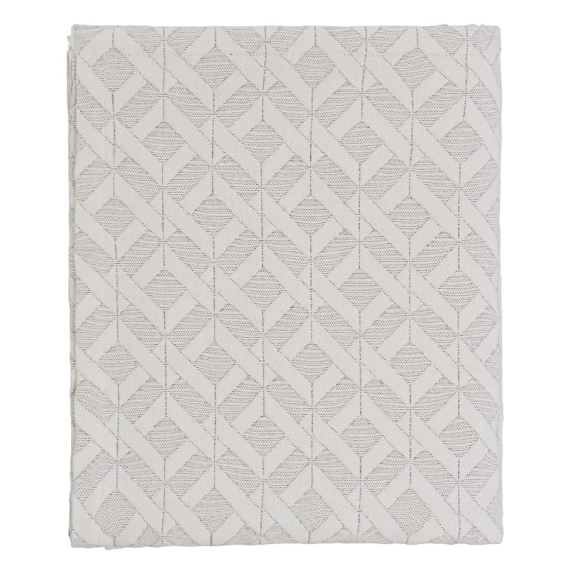 tropical style bedspreads with palm leaves and bright colors for a vacation - like vibeAldeia Cotton Quilt [Light cream/Black]