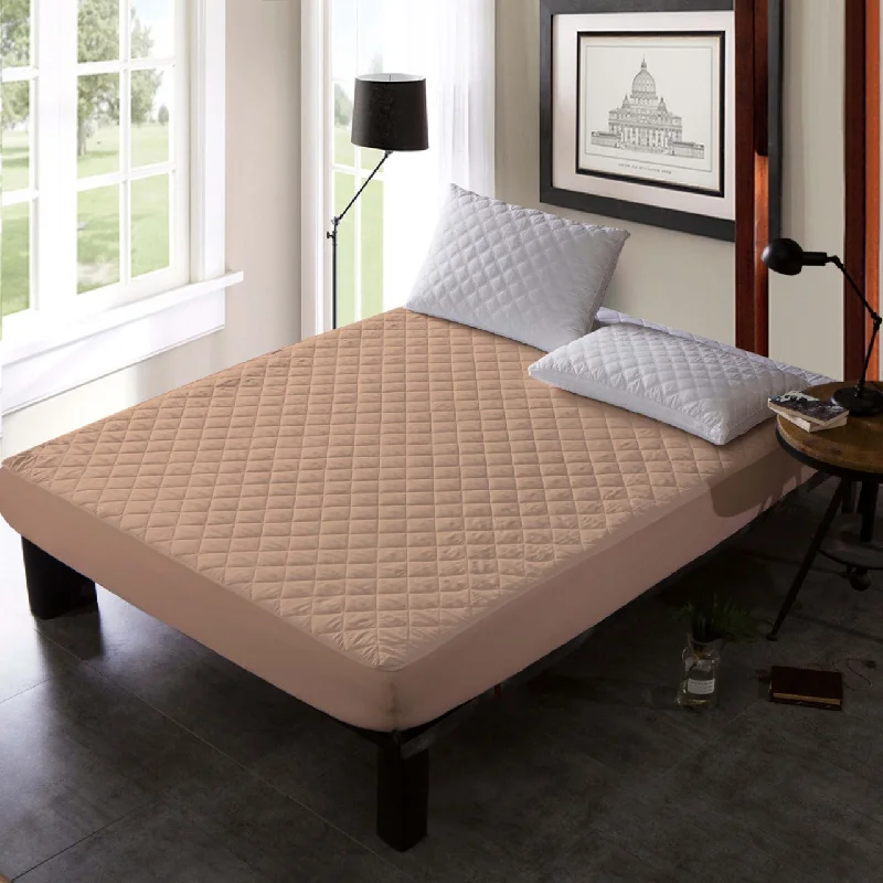 Hybrid mattresses combining foam and innerspring technologyQuilted Waterproof Mattress Protector-beige