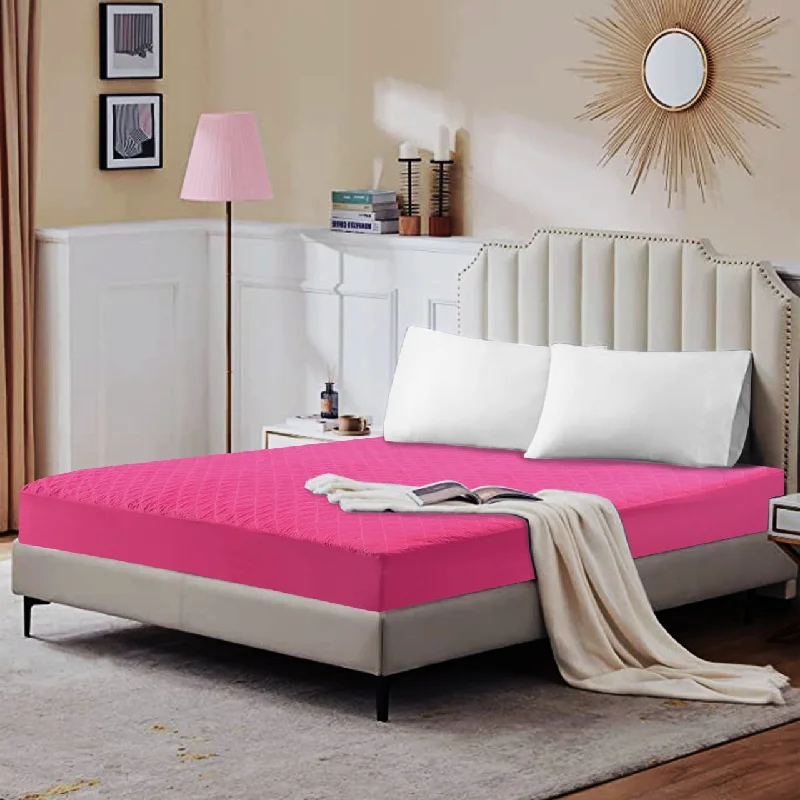 Memory foam mattresses for pressure relief and contouringQuilted Waterproof Mattress Protector-Hot Pink