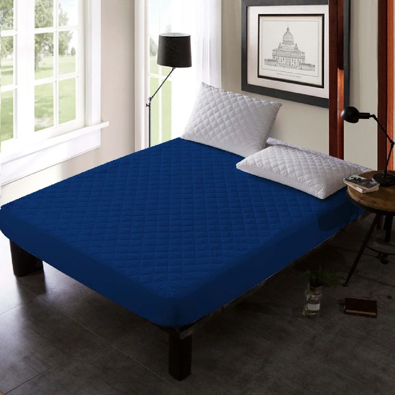 Memory foam mattresses for pressure relief and contouringQuilted Waterproof Mattress Protector-Navy Blue