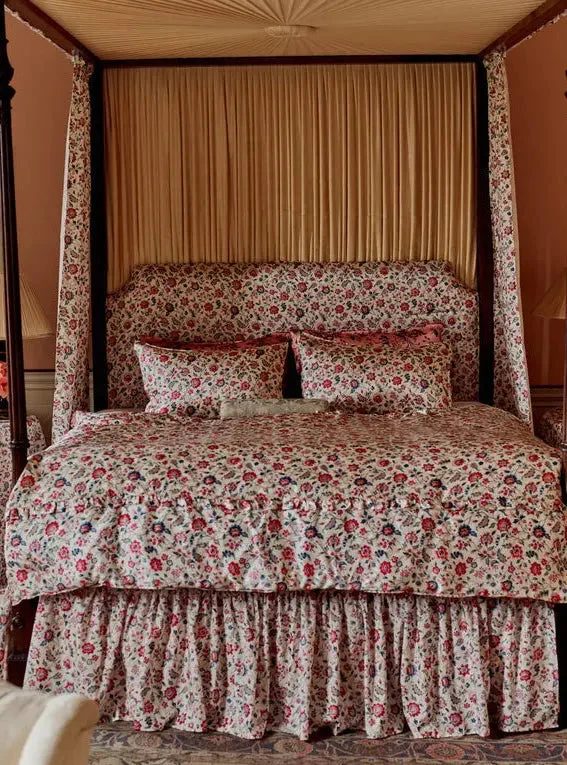 southwestern style bedspreads with native american patterns for a cultural touchReversible Ruffle Silk Heirloom Quilt Made With Liberty Fabric EVA BELLE & JANNAH